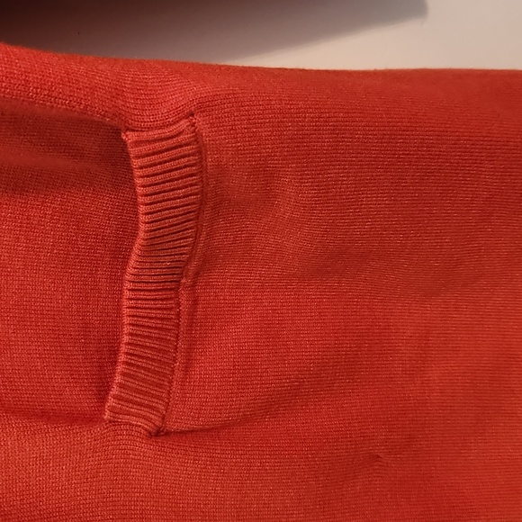 ZESICA  burnt orange open front cardigan - Picture 3 of 7